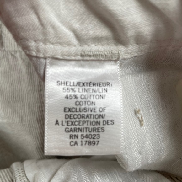 Banana Republic Mens 35x34 Linen Cotton Pinstripe Pants Beige Straight Leg - Picture 3 of 7